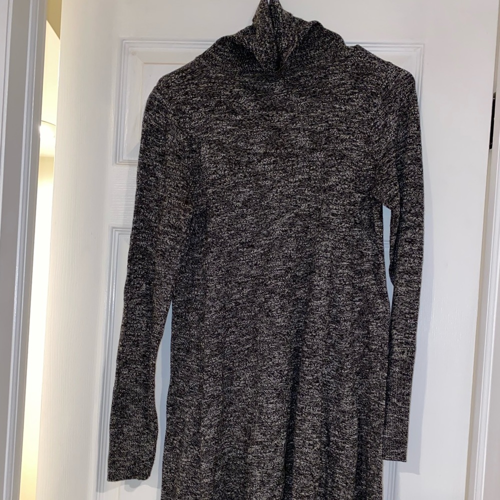Grey turtle neck sweater dress